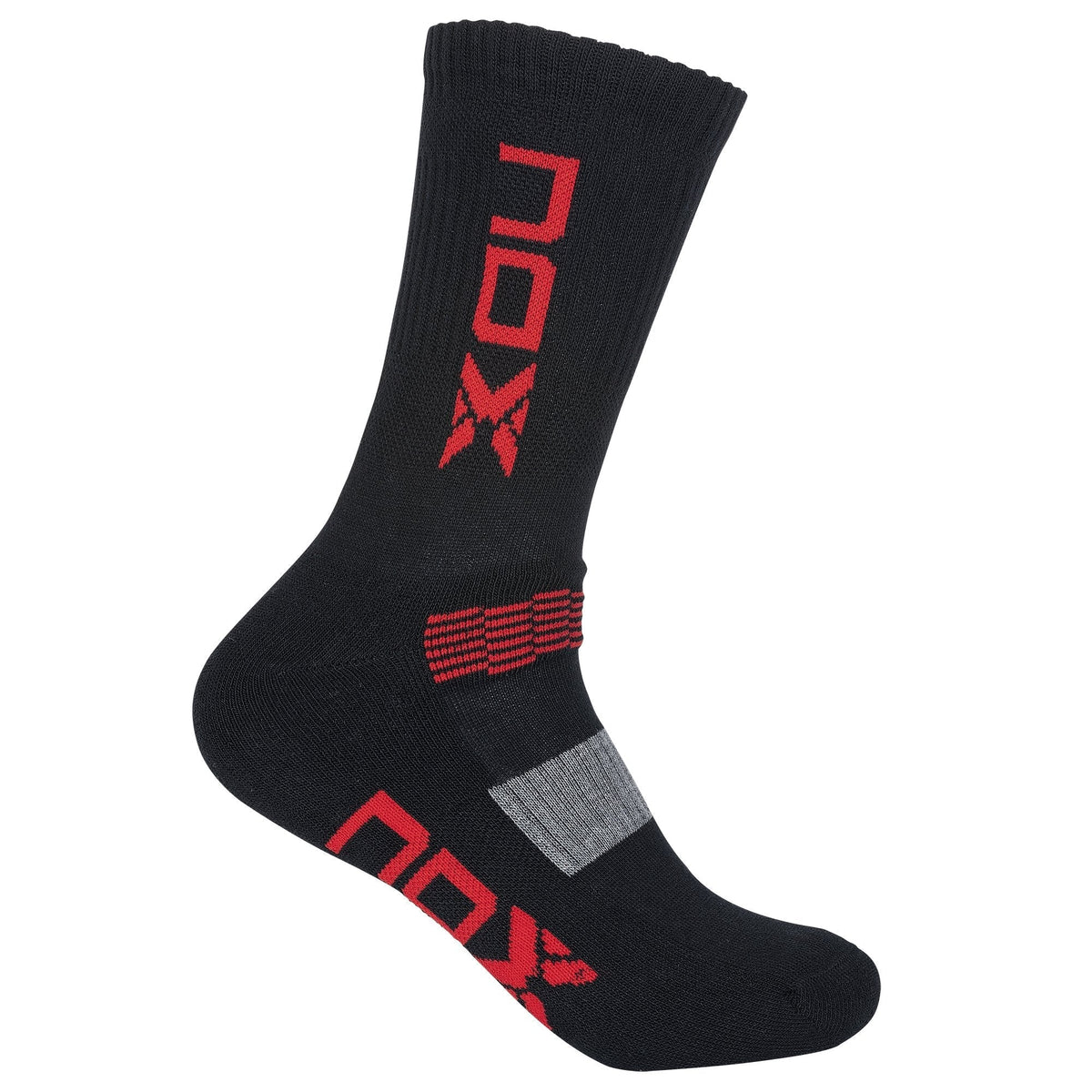 Technical crew socks in black/red