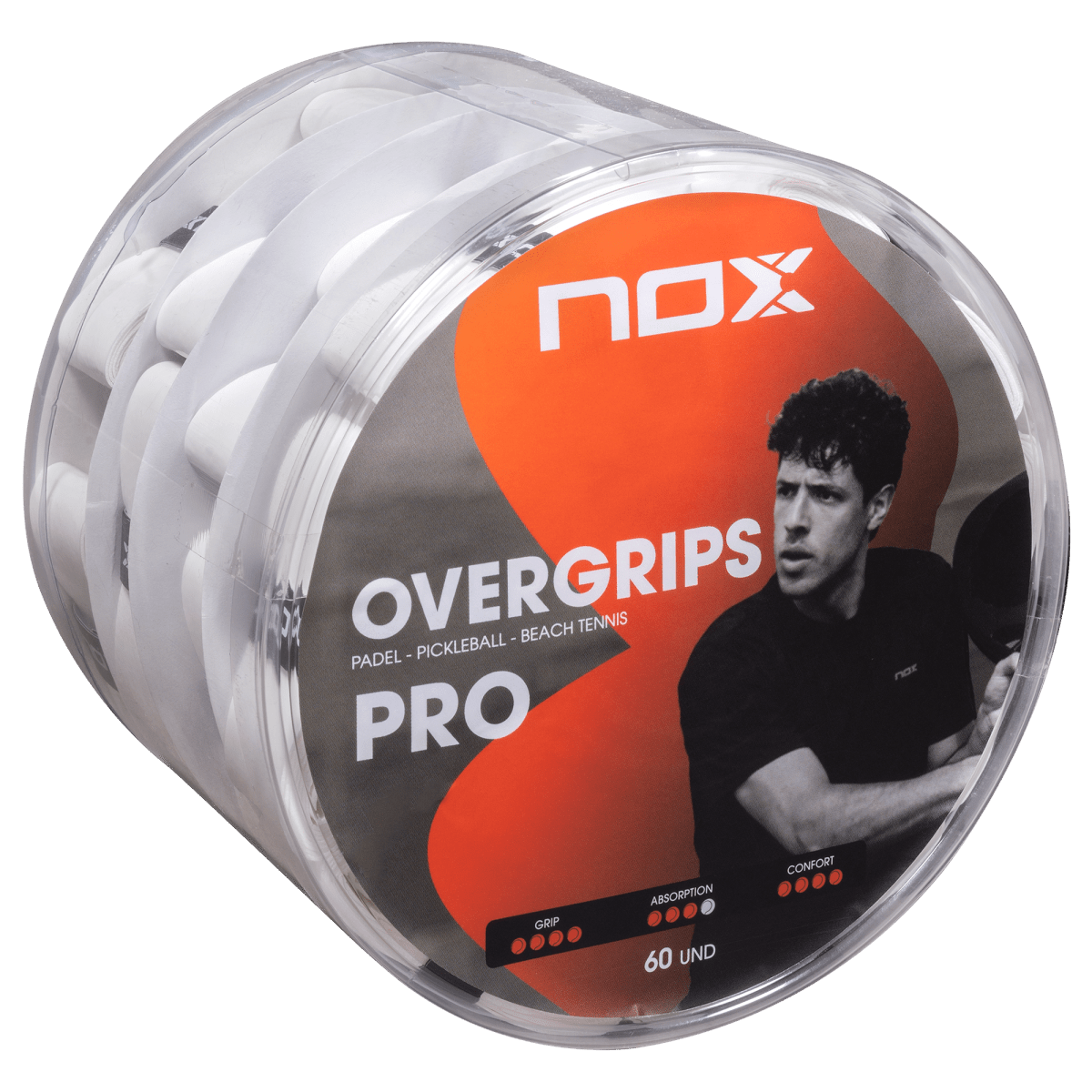 Overgrips PRO white smooth can (60 pcs)