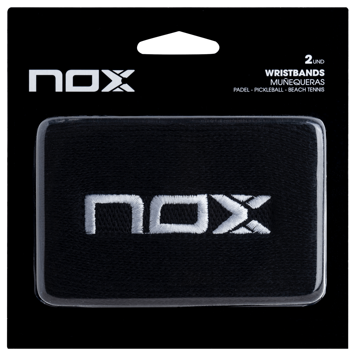1 pair Nox sports wristbands in black/white