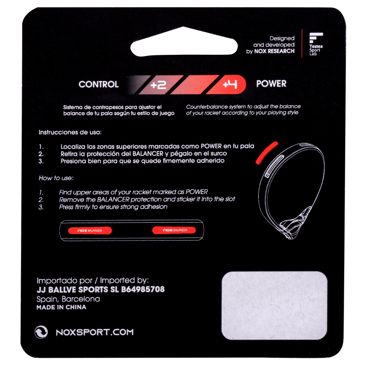 Weight Balancer blister pack 2-4g