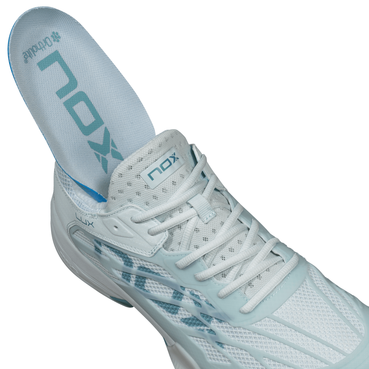 AT10 LUX Morning Mist/Turquoise Padel Shoes