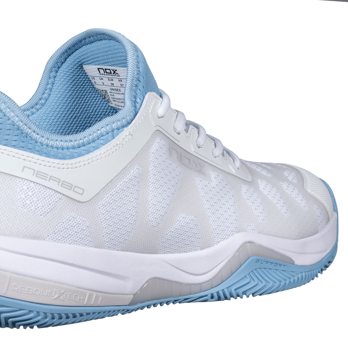 NERBO White/Sunset Blue Padel Shoes