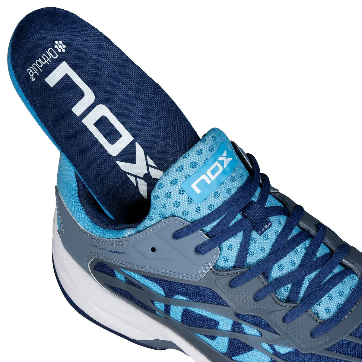 AT10 LUX Stone/Bonnie Blue Padel Shoes